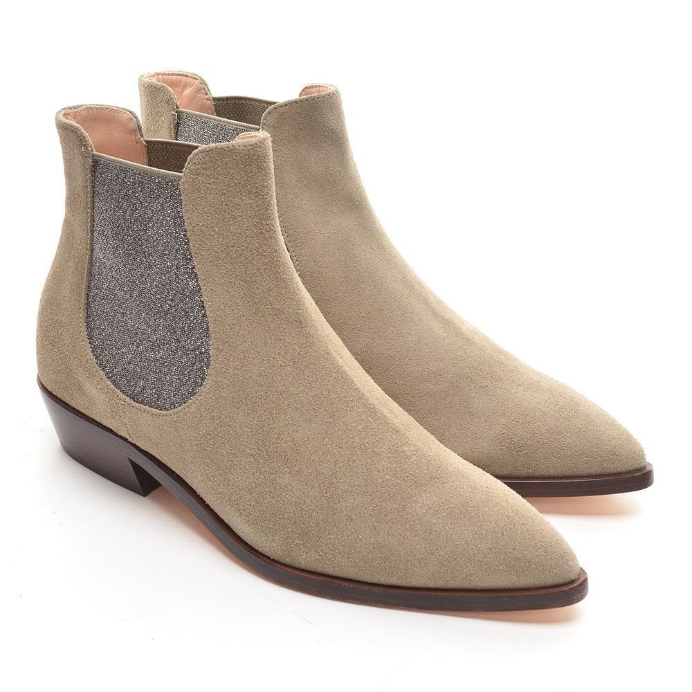 Attilio Giusti Leombruni Tan Suede Chelsea Boots 36 New